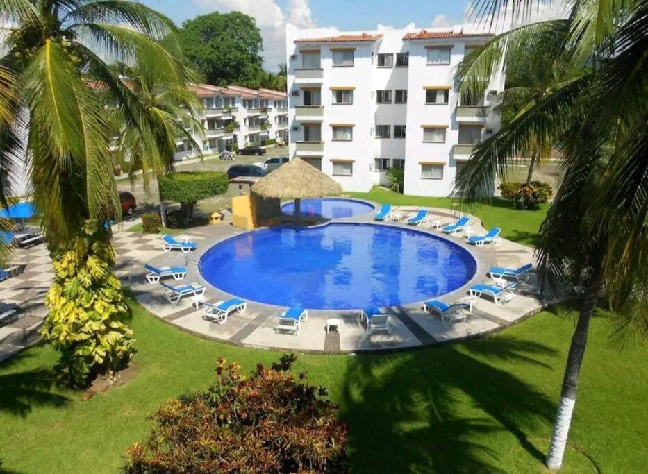 Magnifico Departamento, Cocina Equipada, 2 Recamaras 2 Banos , Hasta 6 Personas, 3 Albercas, Playa A 50 Mts Wifi, Aire Acondicionado Lägenhet Manzanillo Exteriör bild